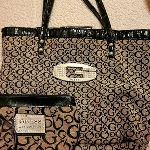 Guess Matching Purse & Wristlet